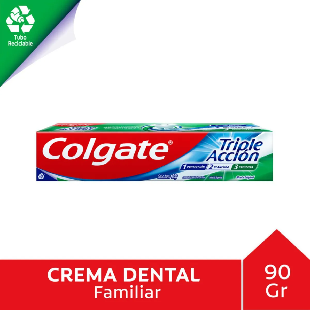 Pasta dental Colgate triple beneficio 90 g.