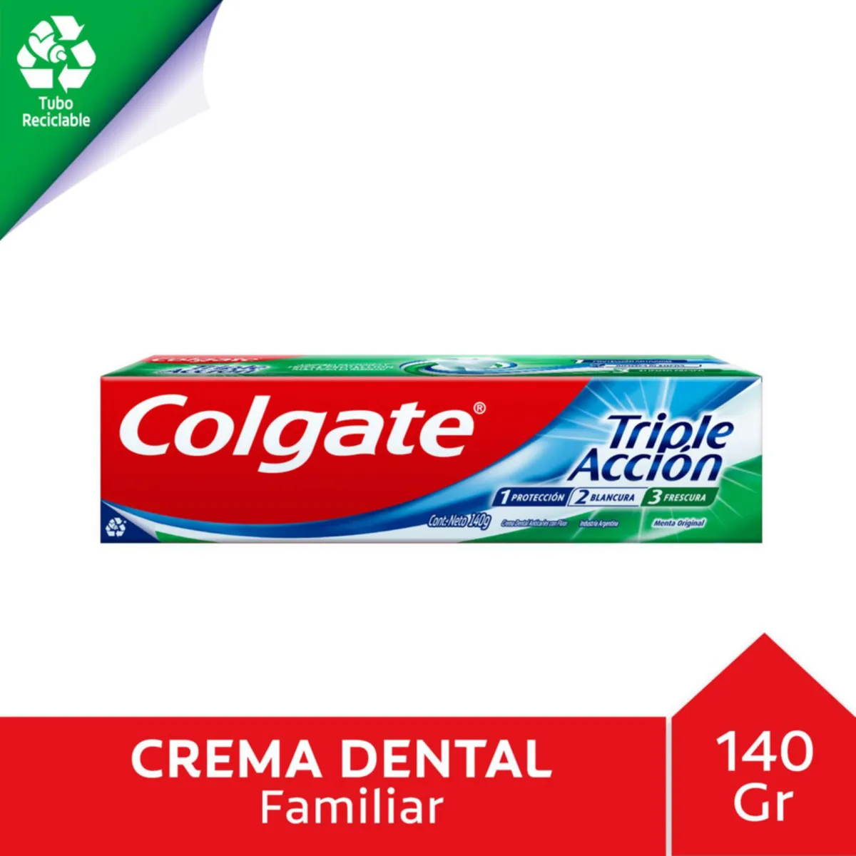 Pasta dental Colgate triple beneficio 140 g.