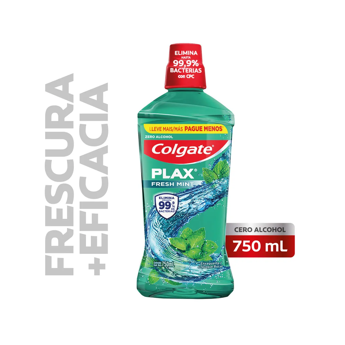 Enjuague bucal Colgate Plax Fresh mint 750 ml.