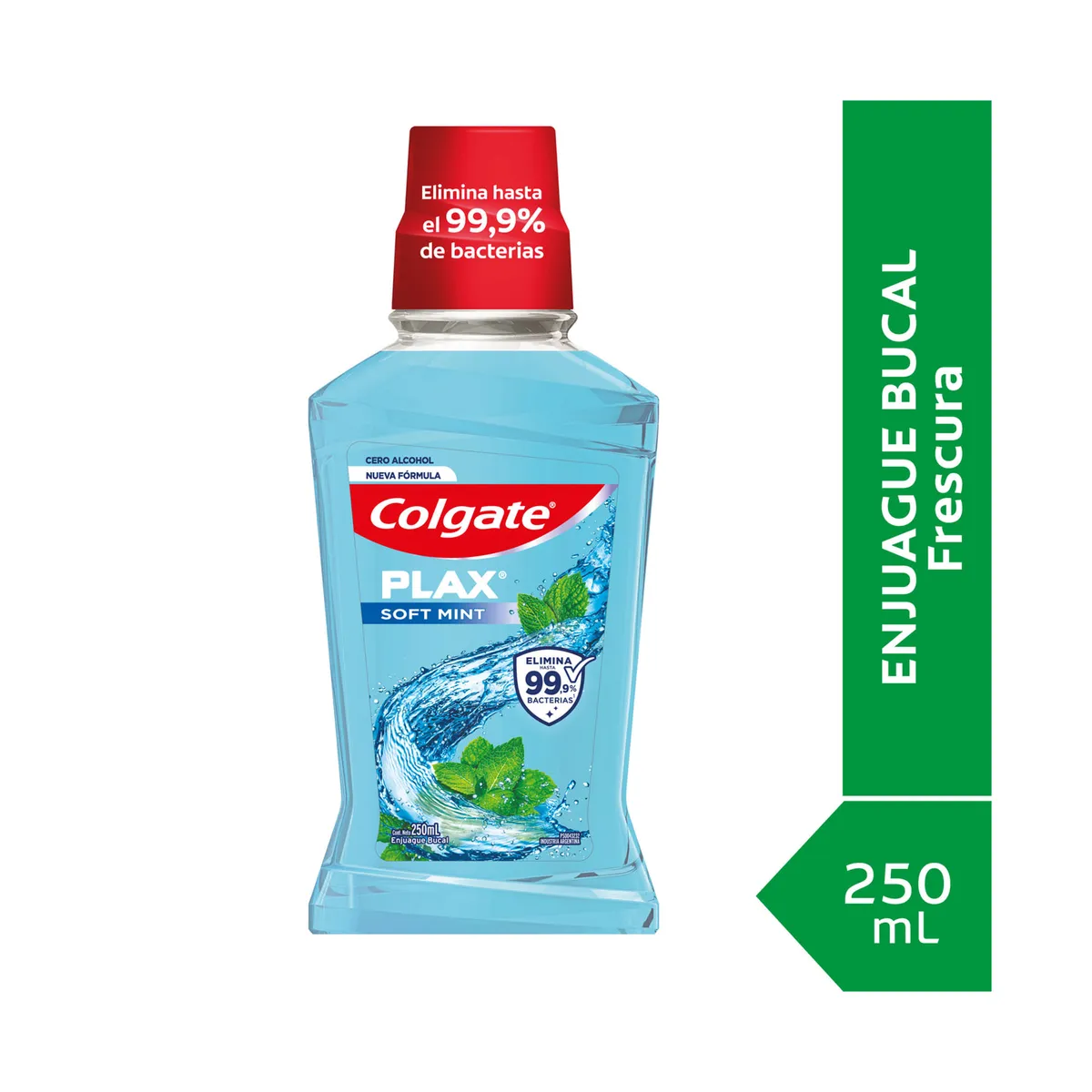 Enjuague bucal Colgate plax menta suave 250 ml.