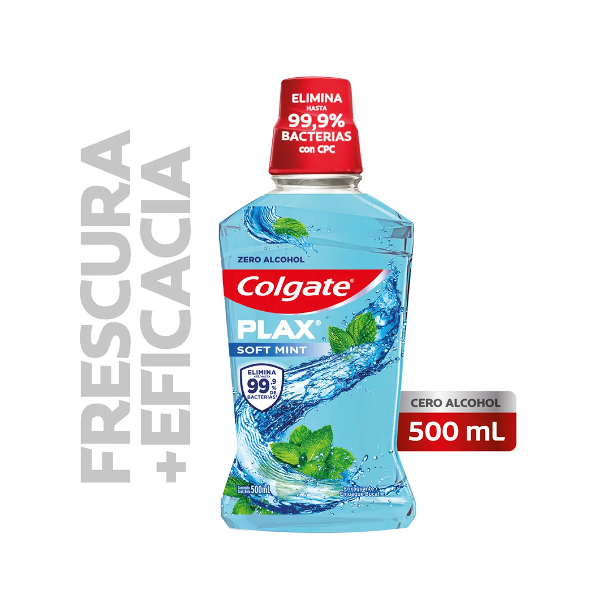 Enjuague bucal Colgate plax soft mint 500 cc.
