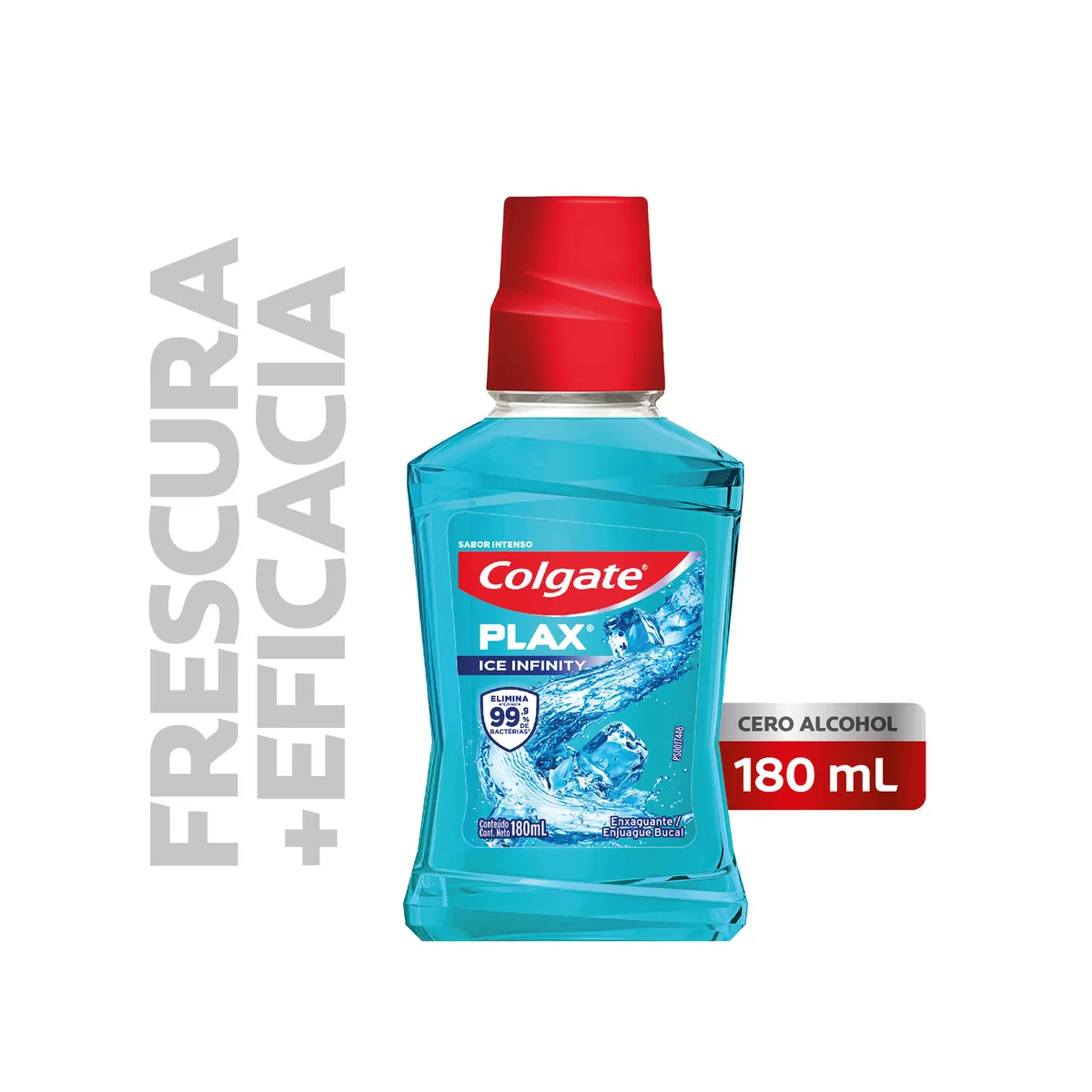 Enjuague bucal Colgate Plax ice infinity 180 ml.
