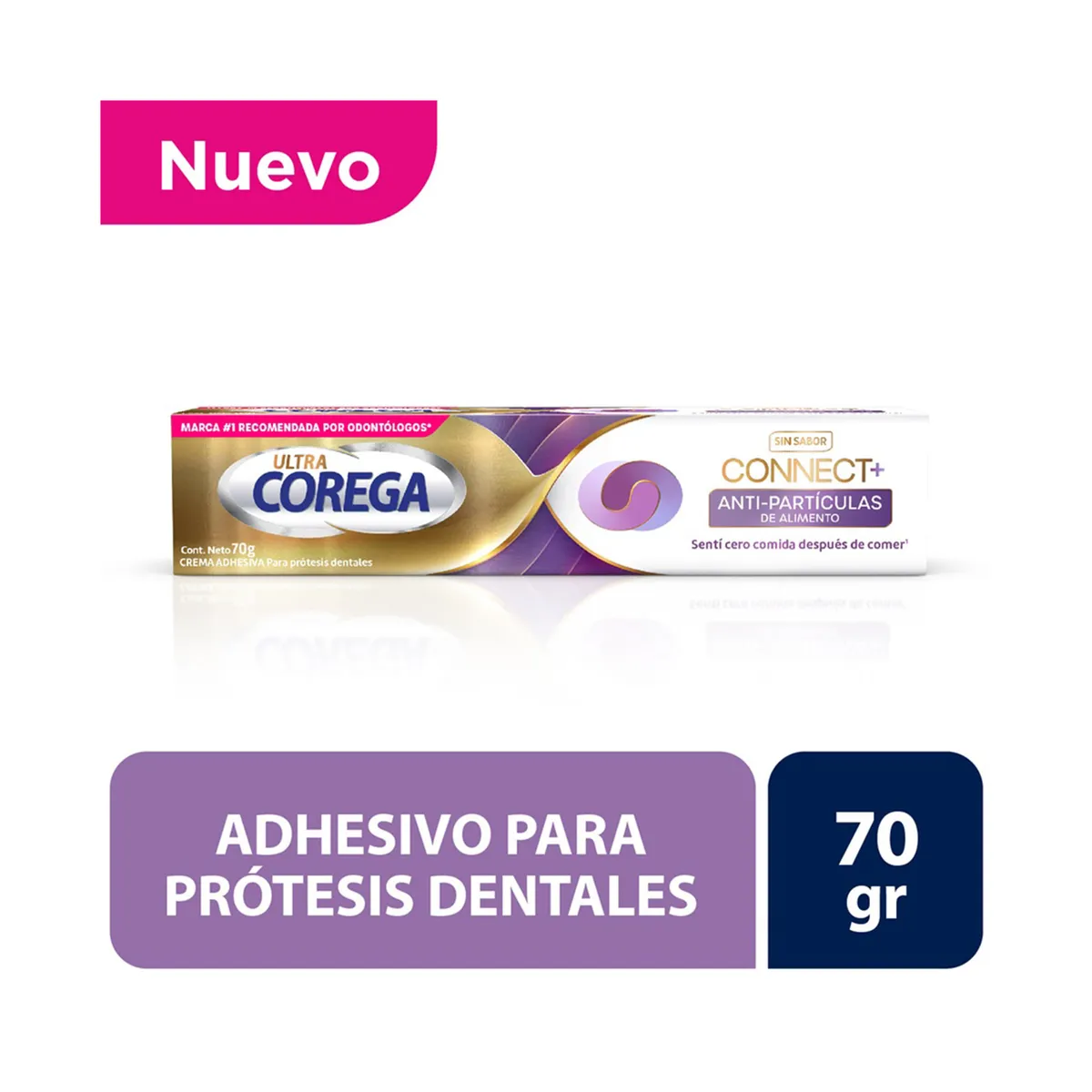 Adhesivo dental Corega antipart alimentos 70 g.