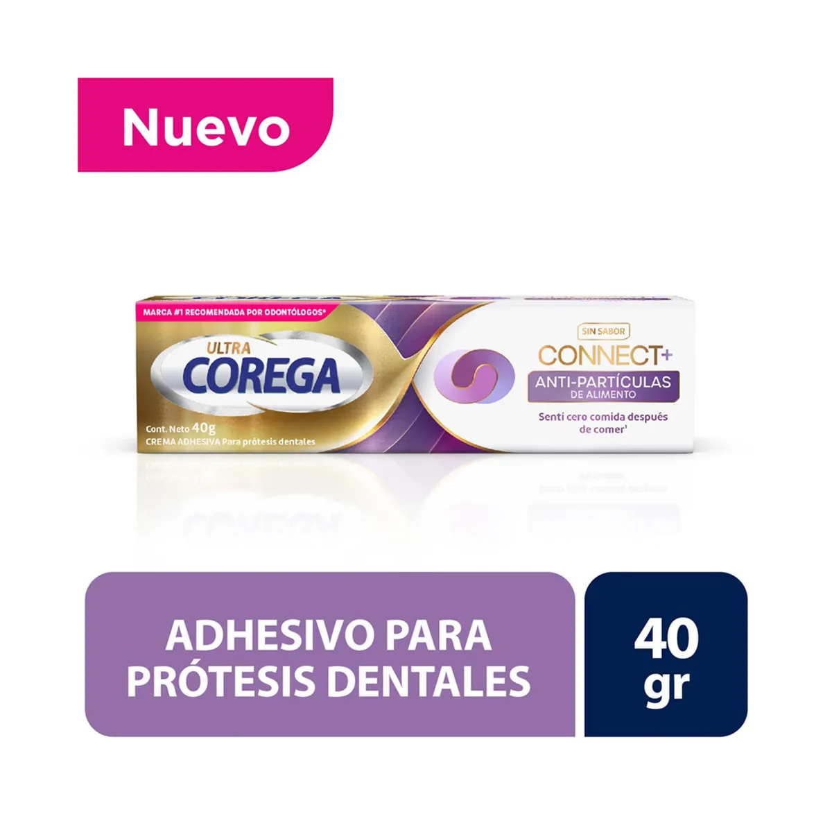 Adhesivo dental Corega antipart alimentos 40 g.
