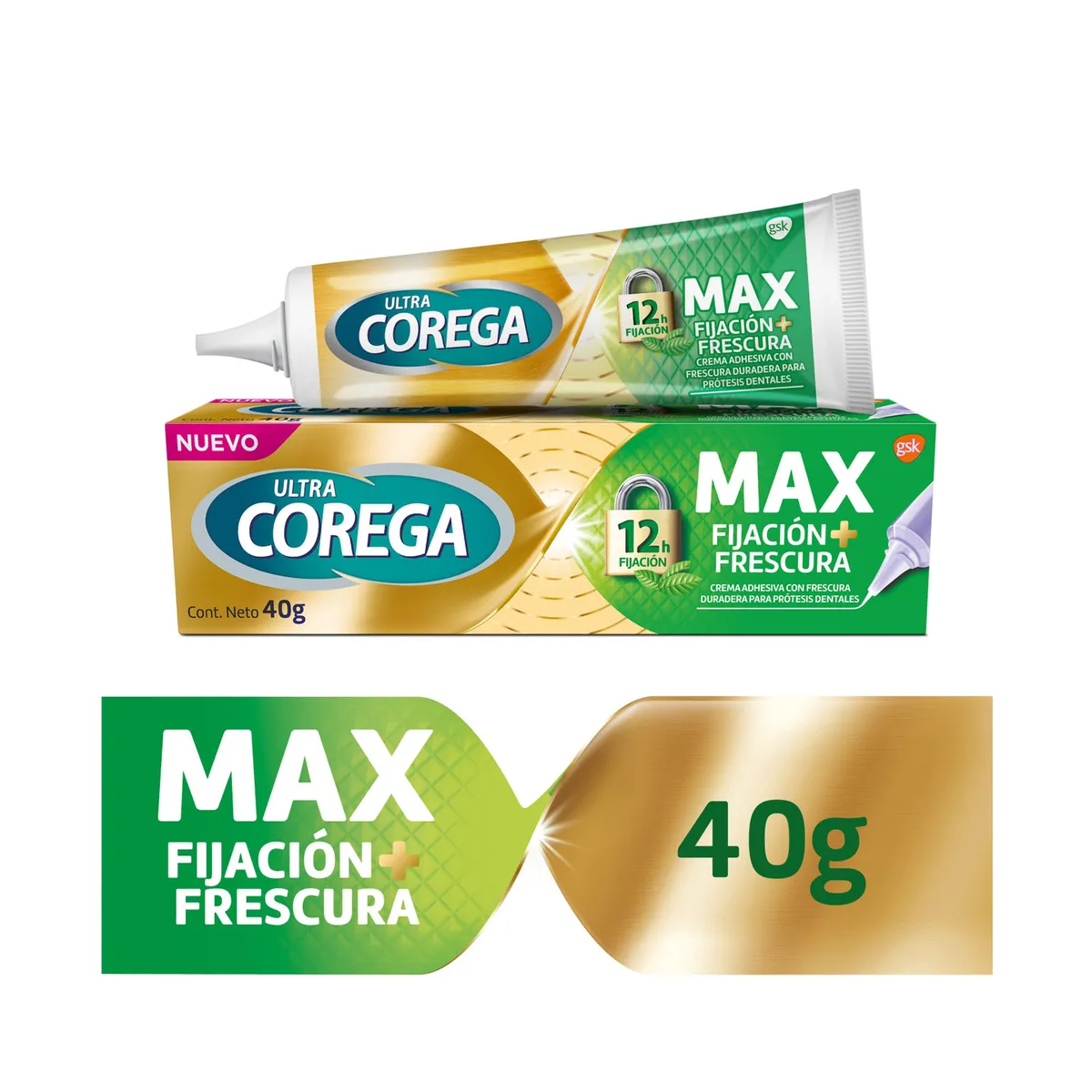 Adhesivo para protesis dental Corega crem max fres ultra 40 g.