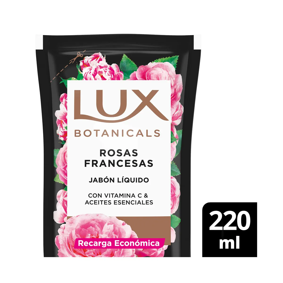 Jabón líquido Lux rosas francesas repuesto 220 cc.