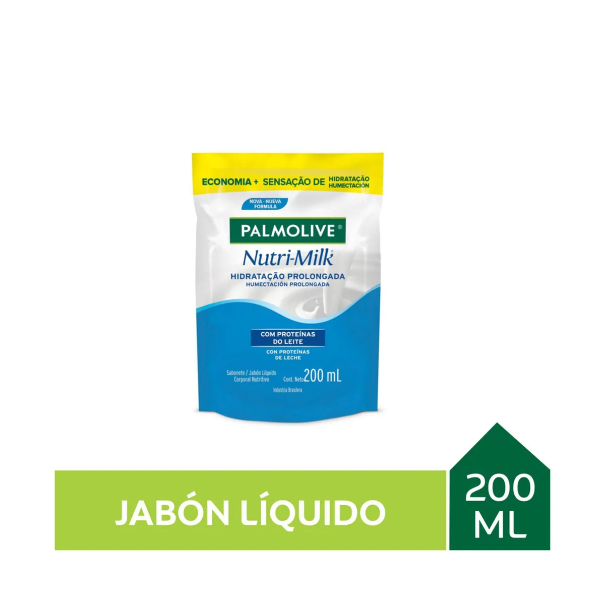 Jabón líquido Palmolive Nutrimilk doypack 200 ml.