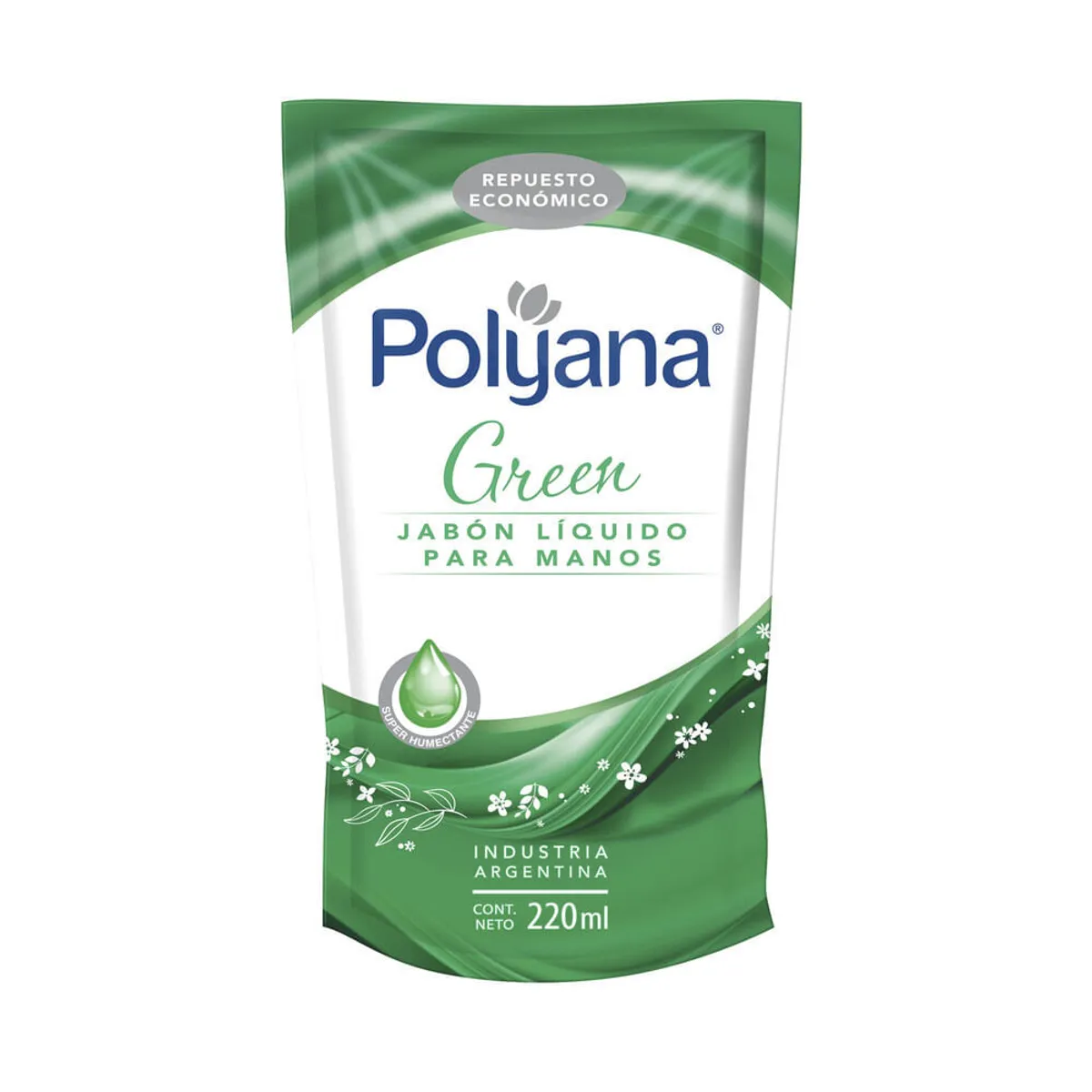 Jabón líquido para manos Polyana green 220 cc.