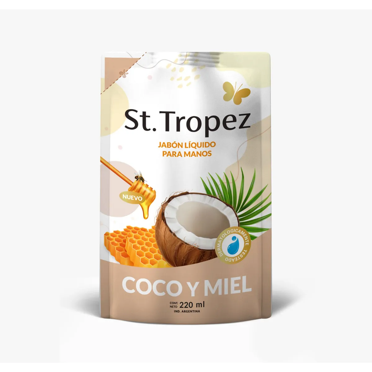 Jabón líquido St Tropez de coco y miel dp 220 ml