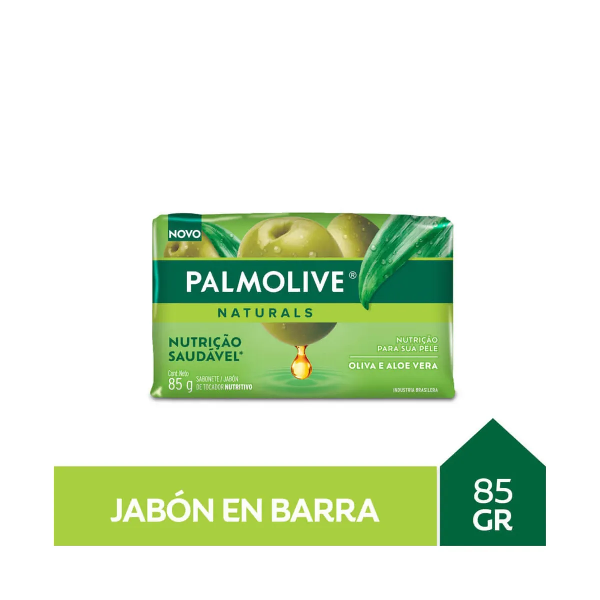 Jabón de tocador barra Palmolive Naturals aloe y oliva 85 grs