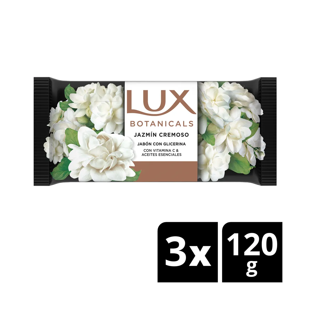 Jabón de tocador Lux jazmin cremoso x3 120 g.