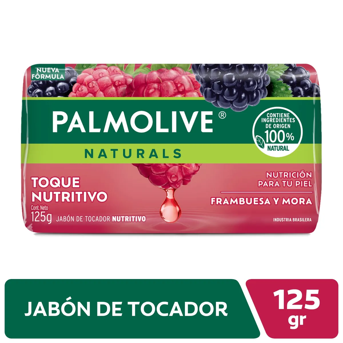 Jabón tocador Palmolive frambuesa y mora 125 grs