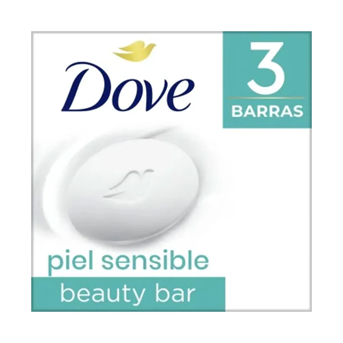 Jabón de tocador Dove piel sensible x3 90 g.