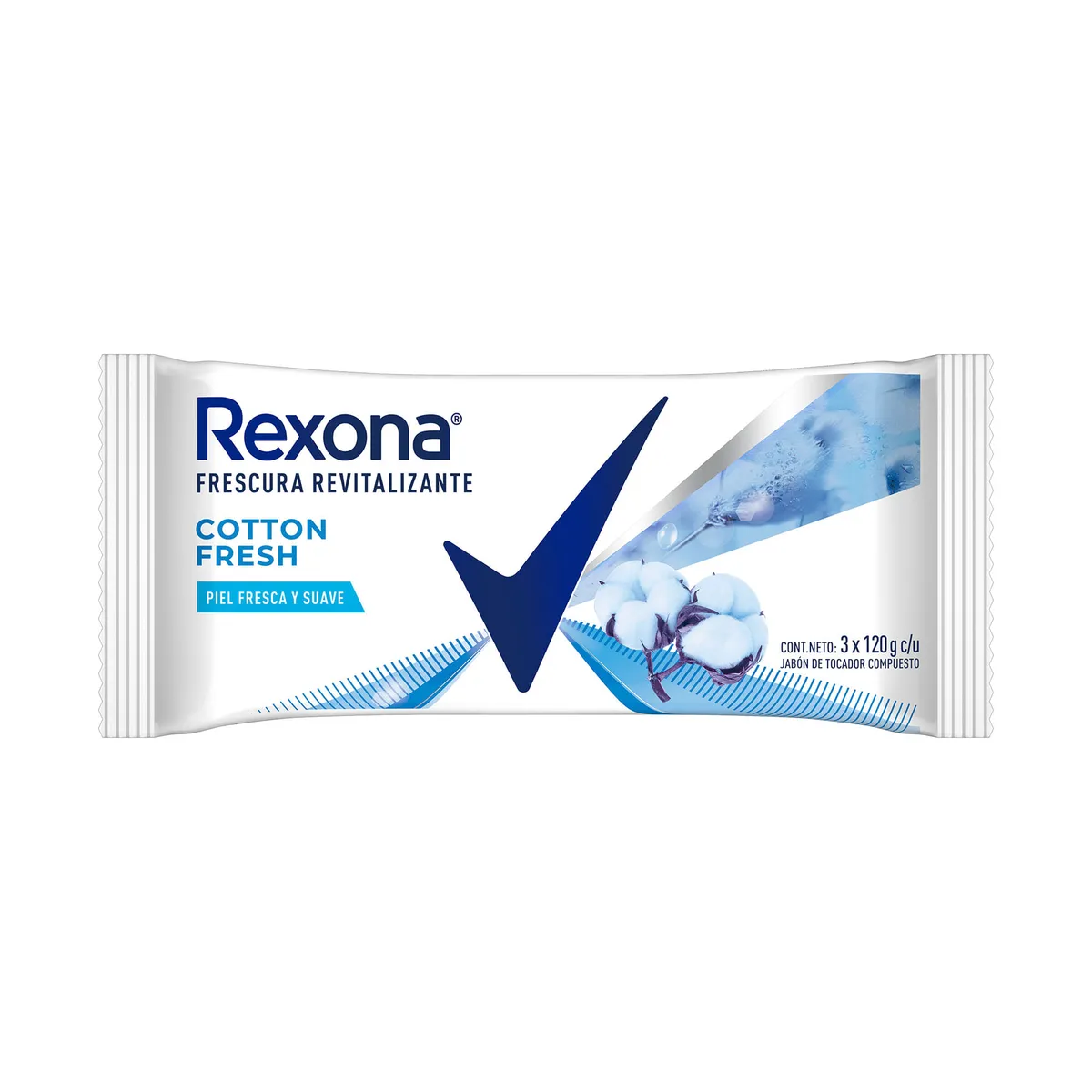Jabón de tocador Rexona cotton fresh x3 120 g.