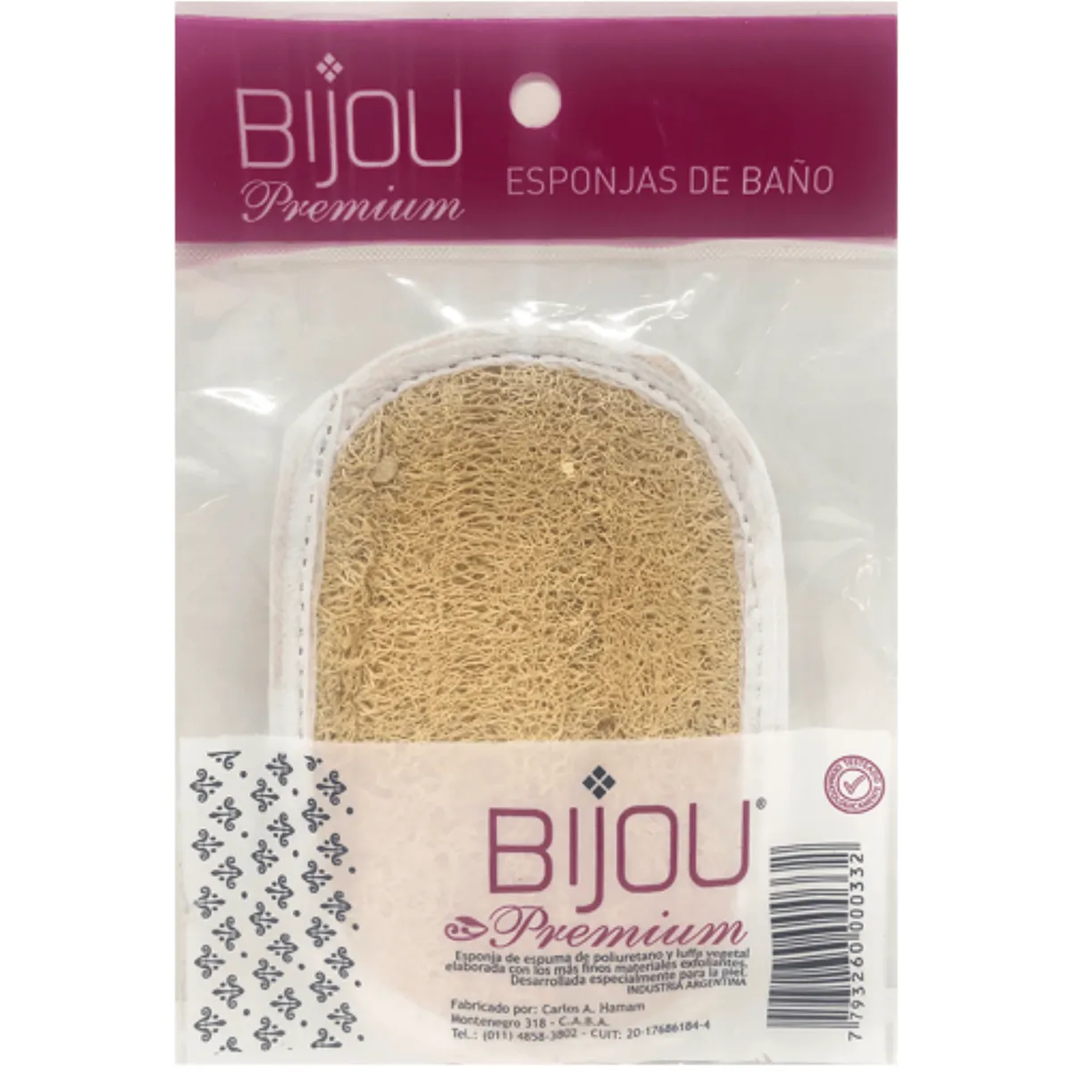 Esponja manoplin Bijou vegetal x 1 uni
