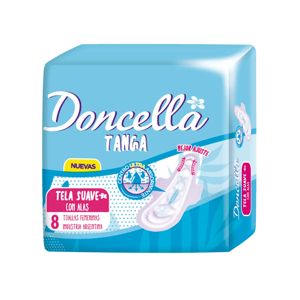 Toalla femenina Doncella tanga con alas x 8 uni