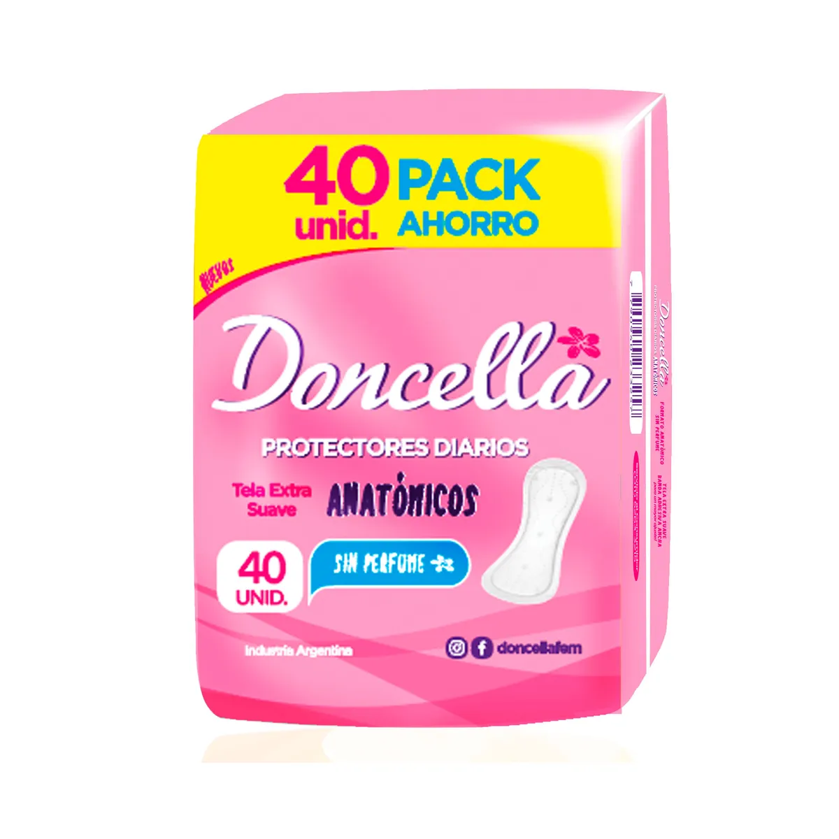 Protectores diarios Doncella sin perfume x 40 uni