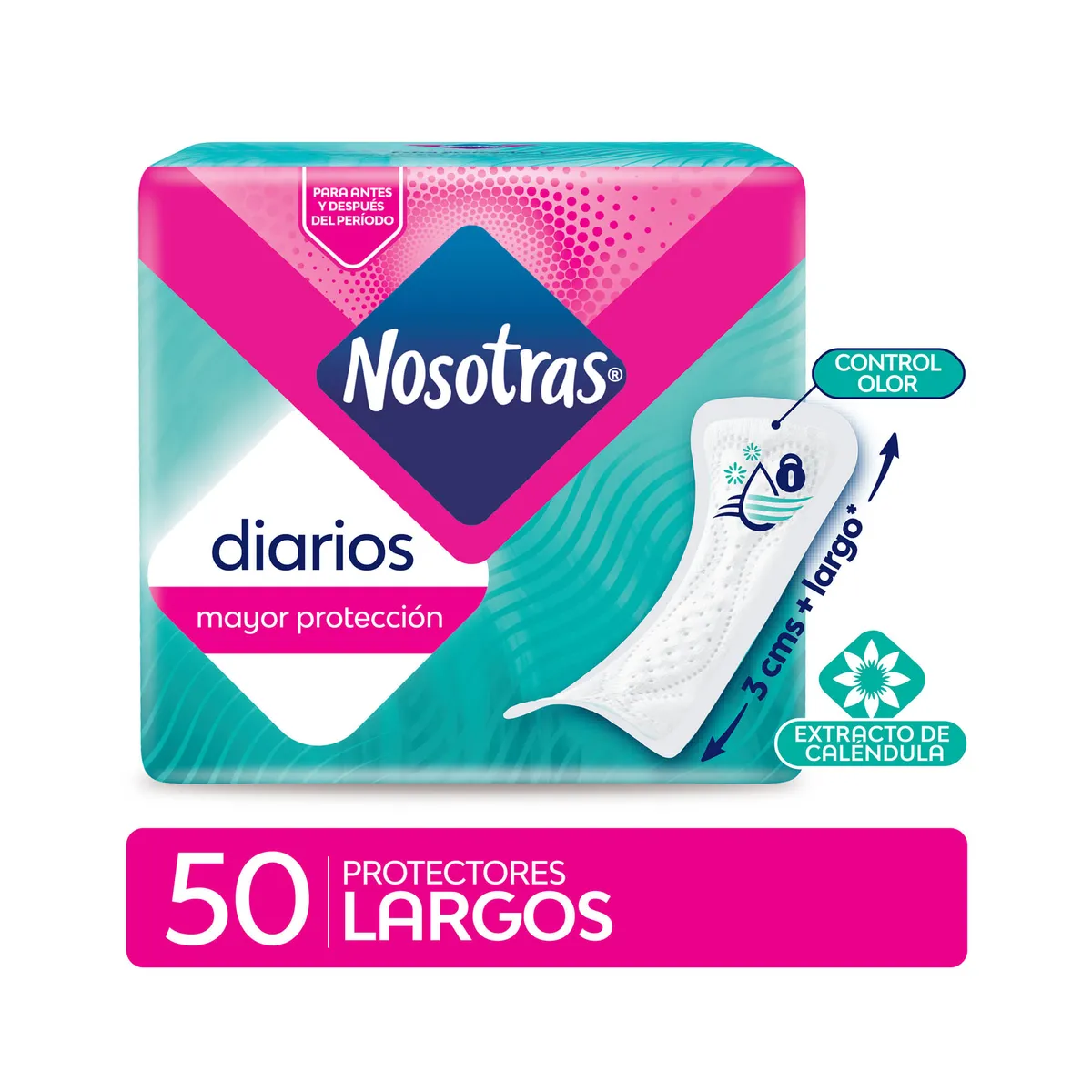 Protector diario Nosotras largos 50 uni