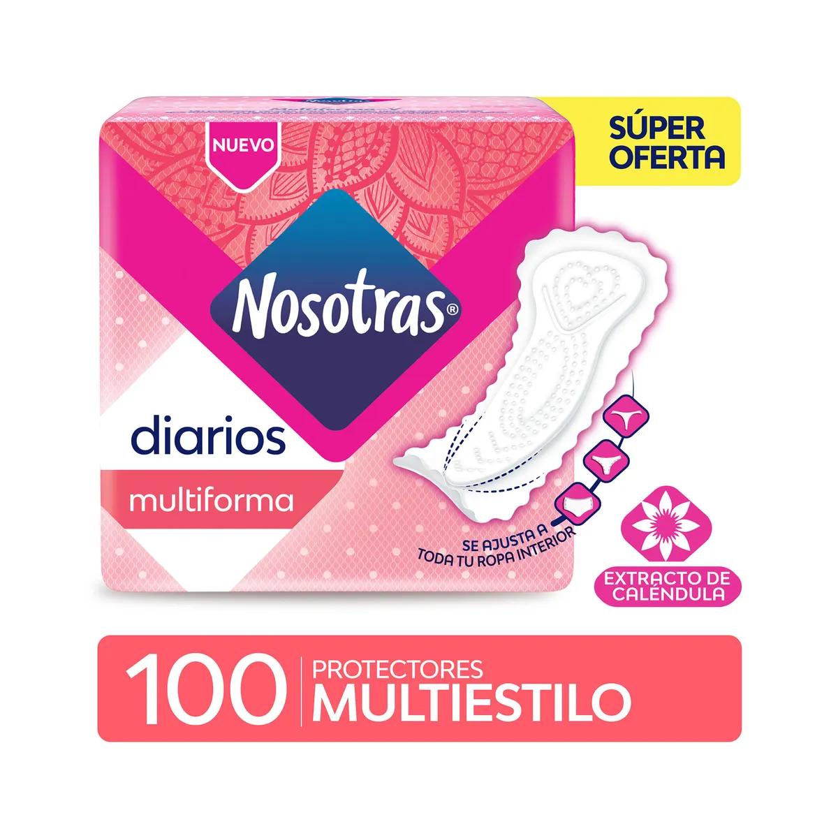 Protector diario Nosotras multiestilo 100 uni
