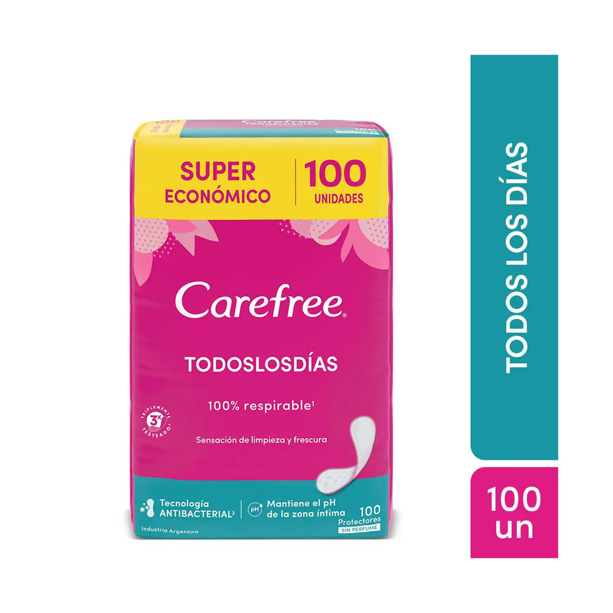 Protectores Carefree todos los dias 100 uni