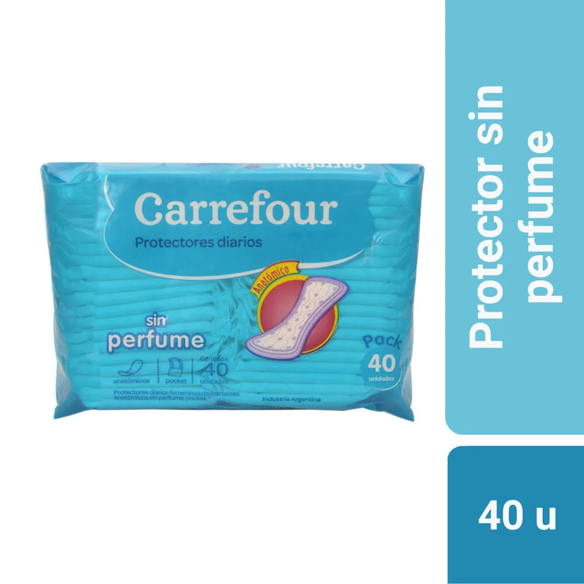 Protectores diarios Carrefour sin perfume 40 u.