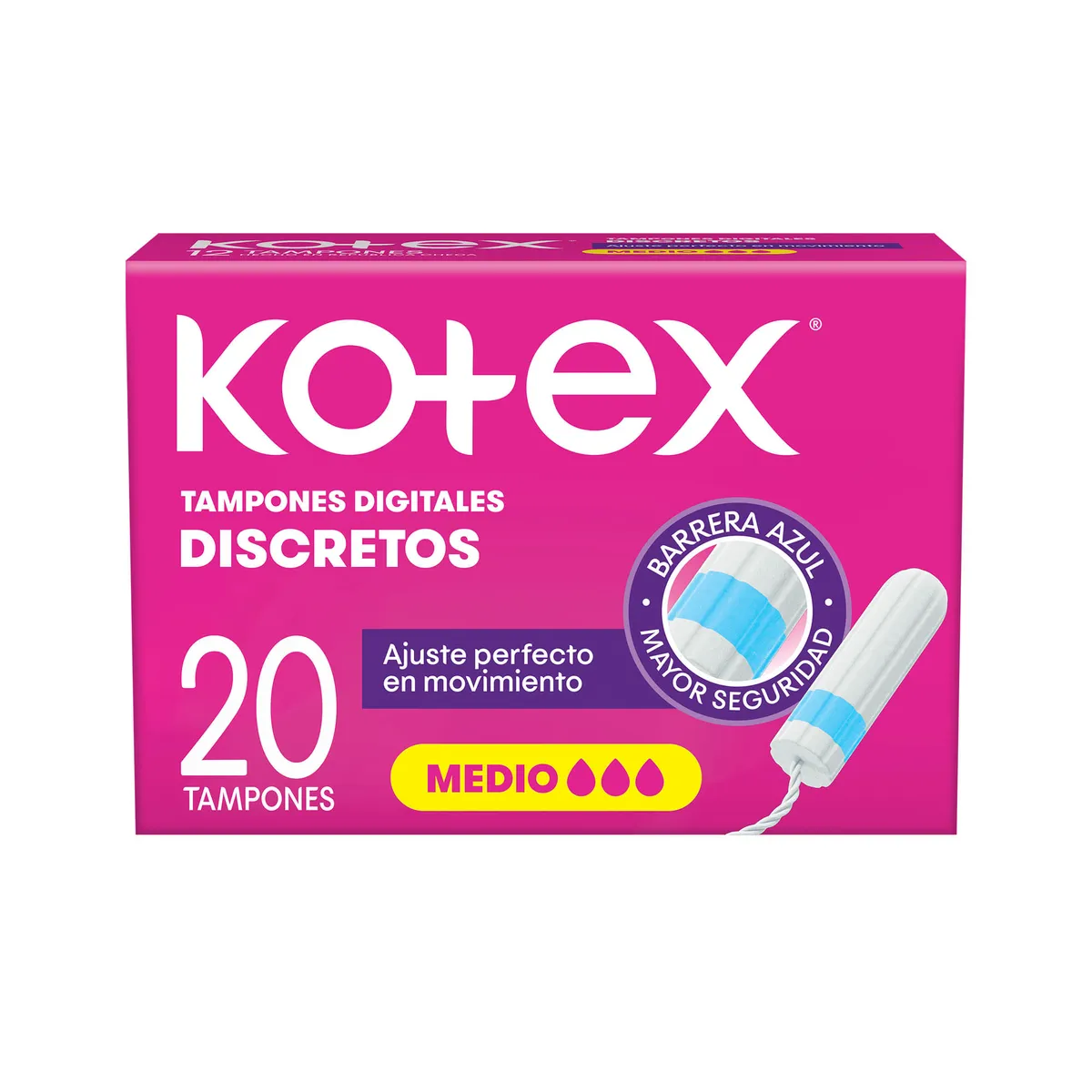 Tampones Kotex medio 20 uni