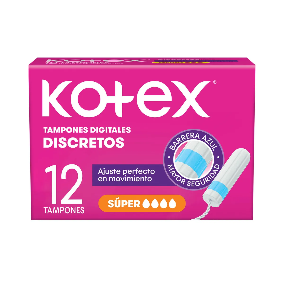 Tampones Kotex super 12 uni