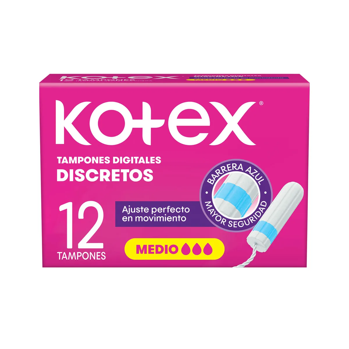 Tampones Kotex medio 12 uni