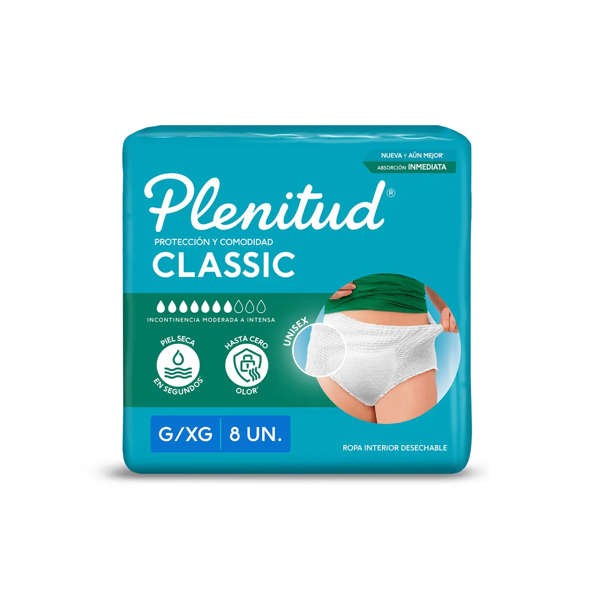 Ropa interior desechable Plenitud Classic G/XG 8 uni