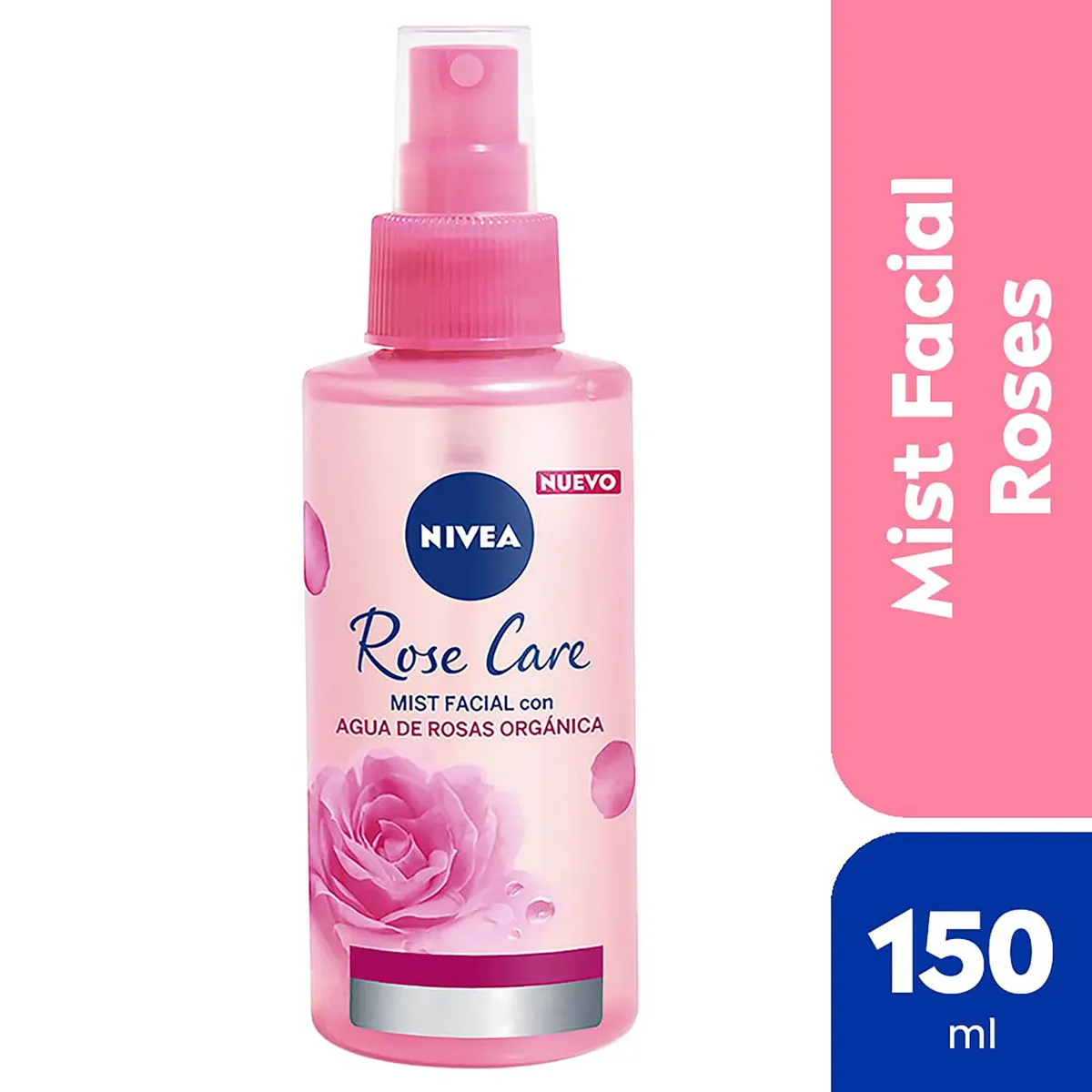 Mist facial refrescante en spray Nivea rose care para todos tipos de piel 150 ml.
