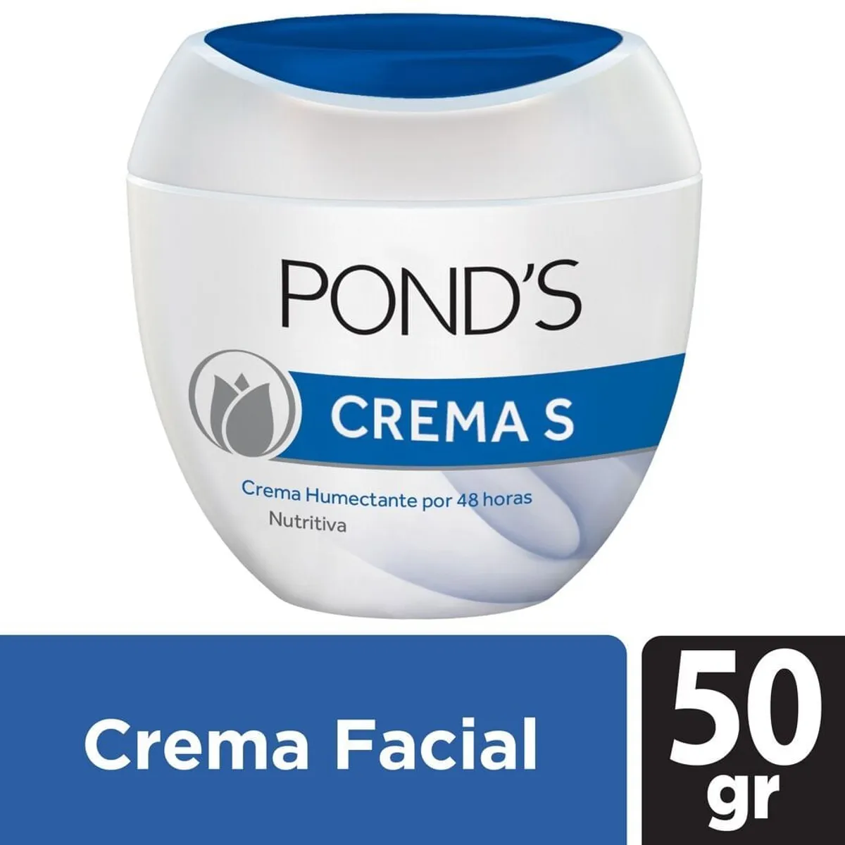 Crema facial Ponds nutritiva humectante 50 g.