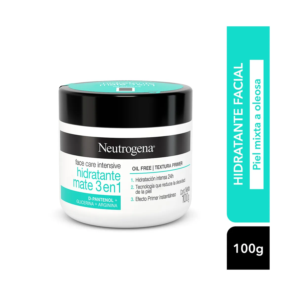 Crema facial Neutrógena hidratante 3 en 1 100 g.