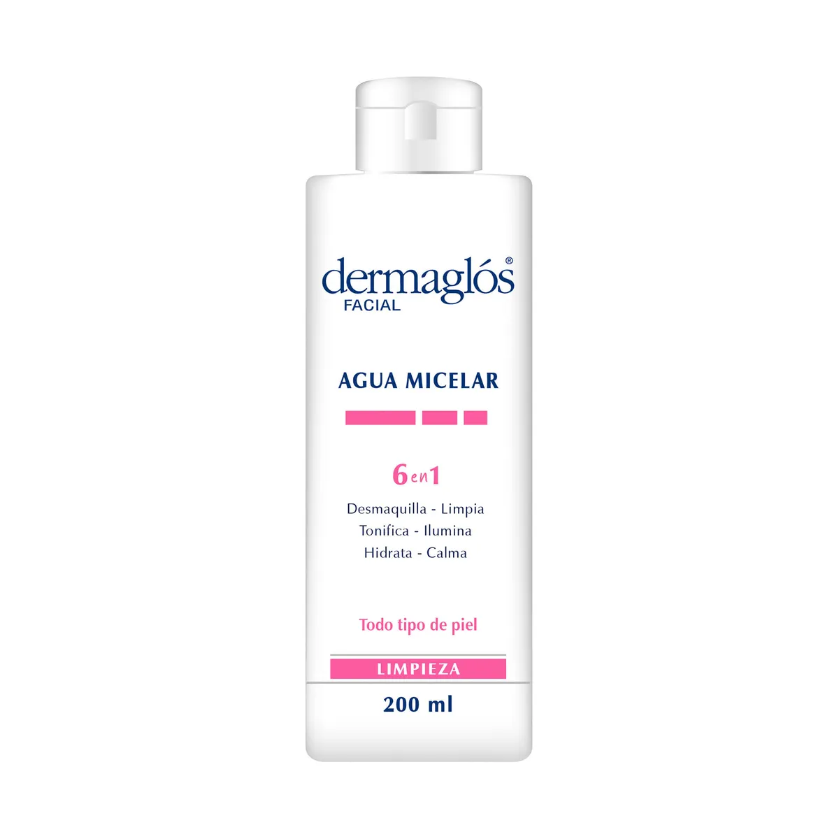 Agua micelar Dermaglós facial 200 cc.