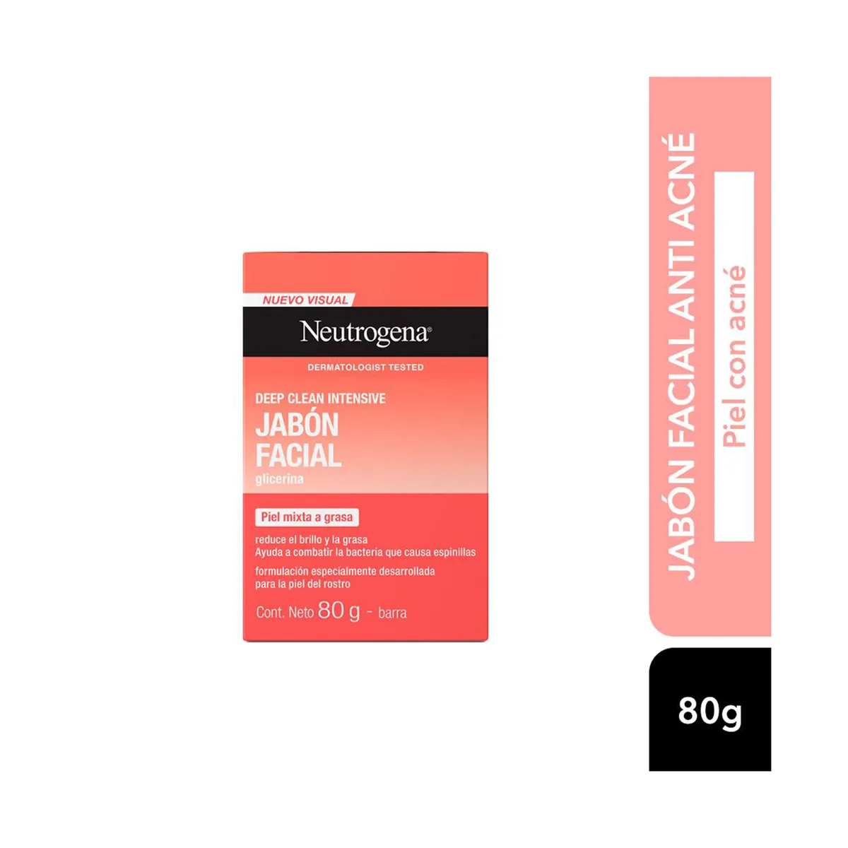 Barra de limpieza facial NEUTROGENA® DEEP CLEAN® 80 g.