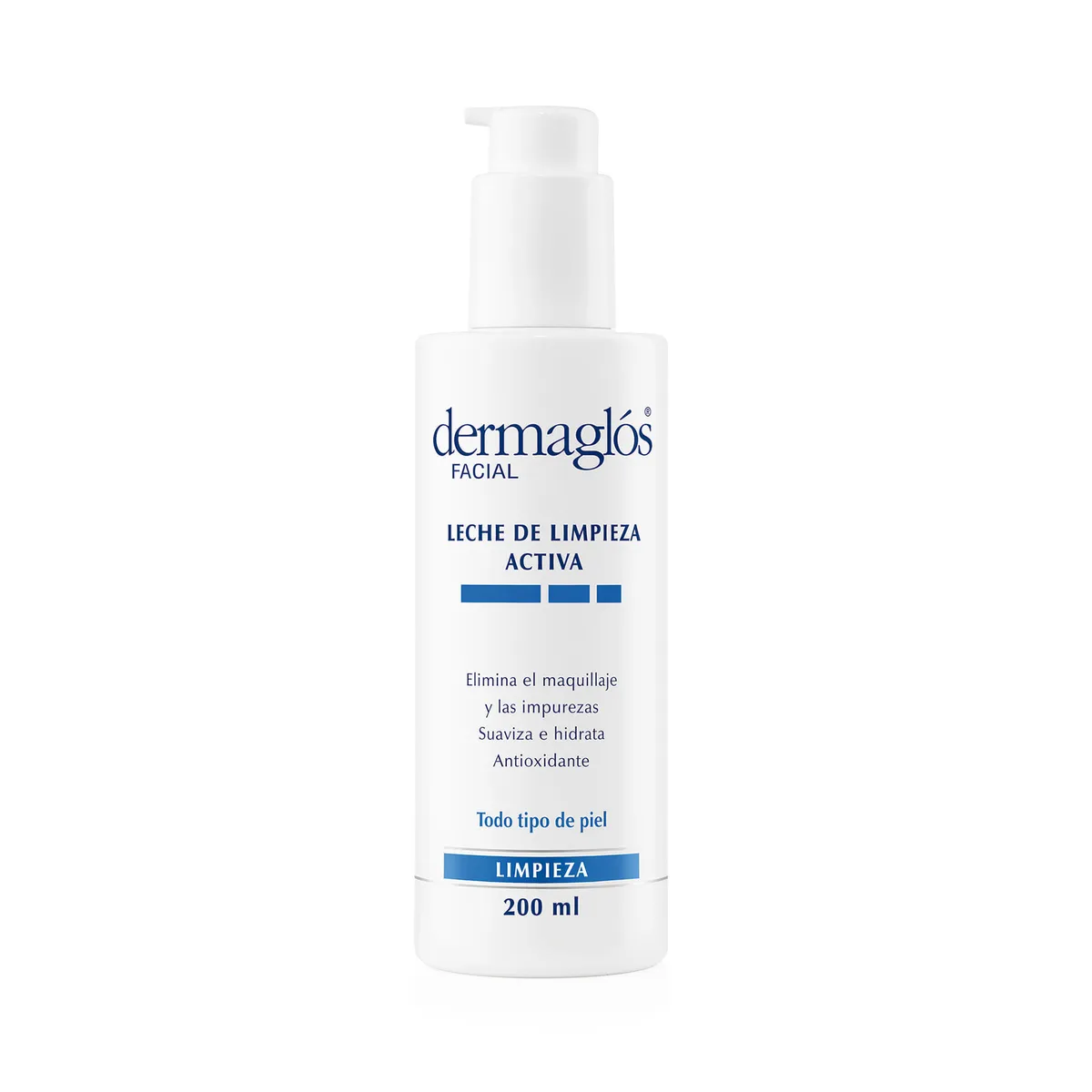 Leche de limpieza activa facial Dermaglós 200 cc.