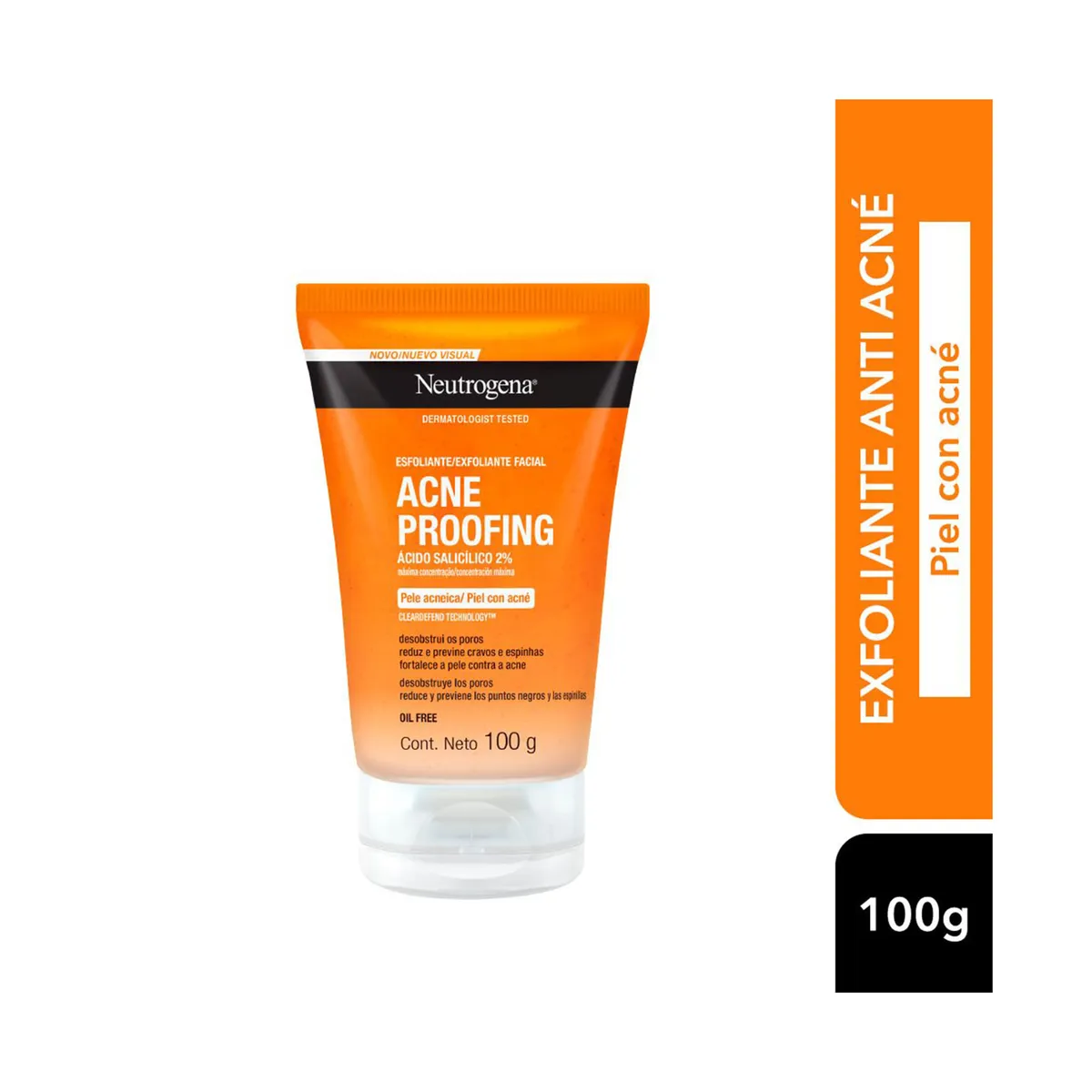 Exfoliante facial Neutrogena para acné proofing 100 g.
