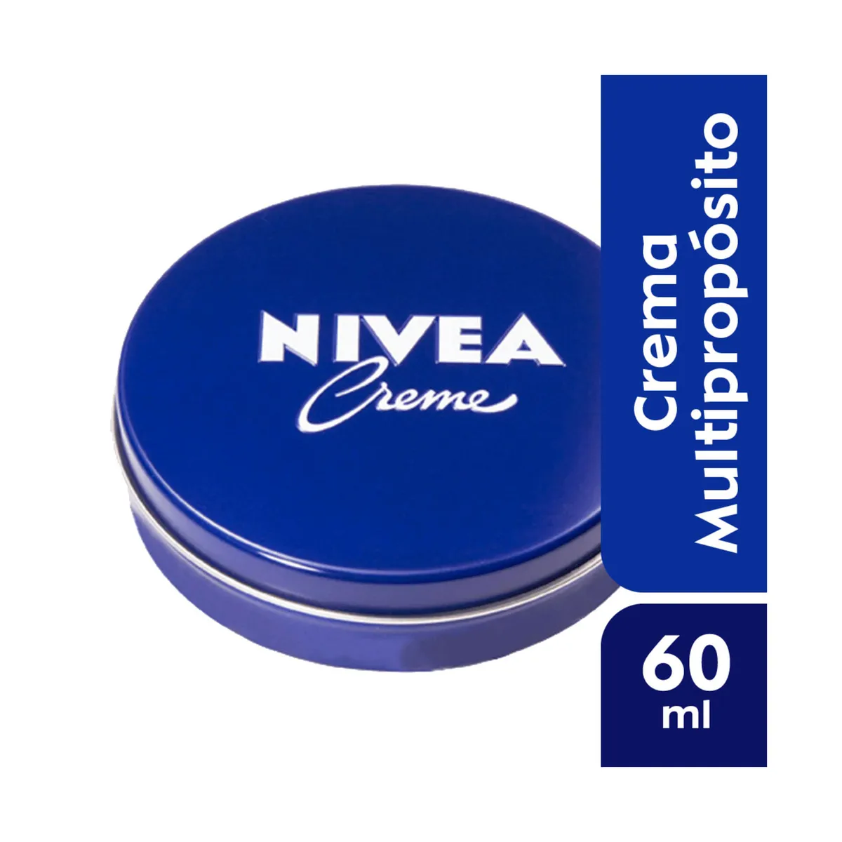 Crema hidratante intensiva Nivea creme en lata para todo tipo de piel 60 ml.