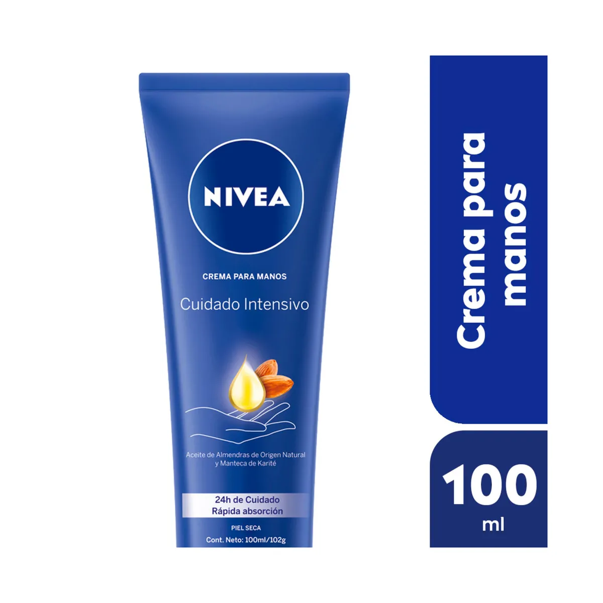 Crema de manos Nivea cuidado Intensivo para piel seca 100 ml.