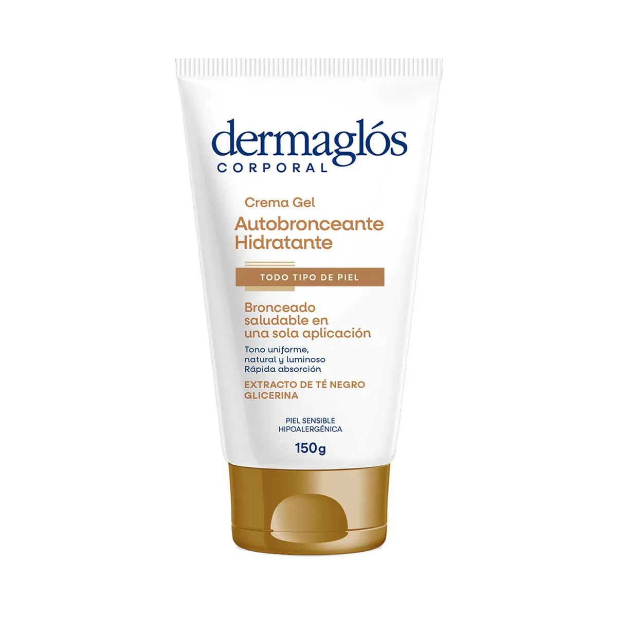 Autobronceante Dermaglos hidratante 150 g.