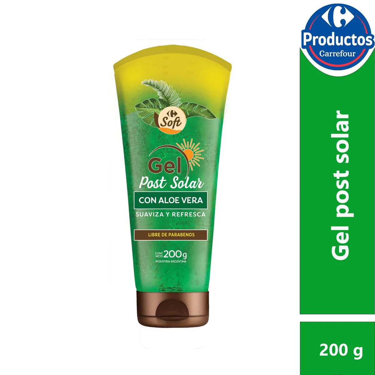 Gel post solar Carrefour Soft en pomo 200 ml