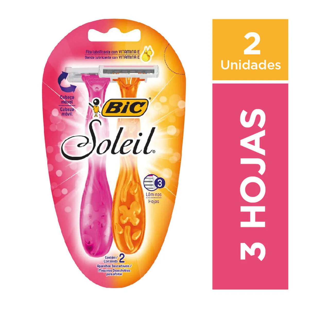Máquina de afeitar Bic Comfort 3 Soleil 2 u.