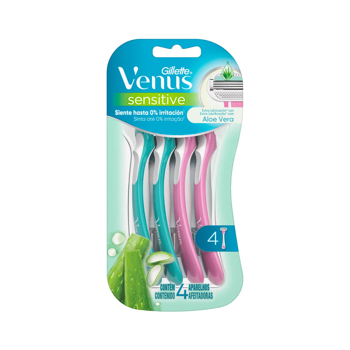 Máquina de afeitar femenina venus Gillette upgrade sens 4 uni