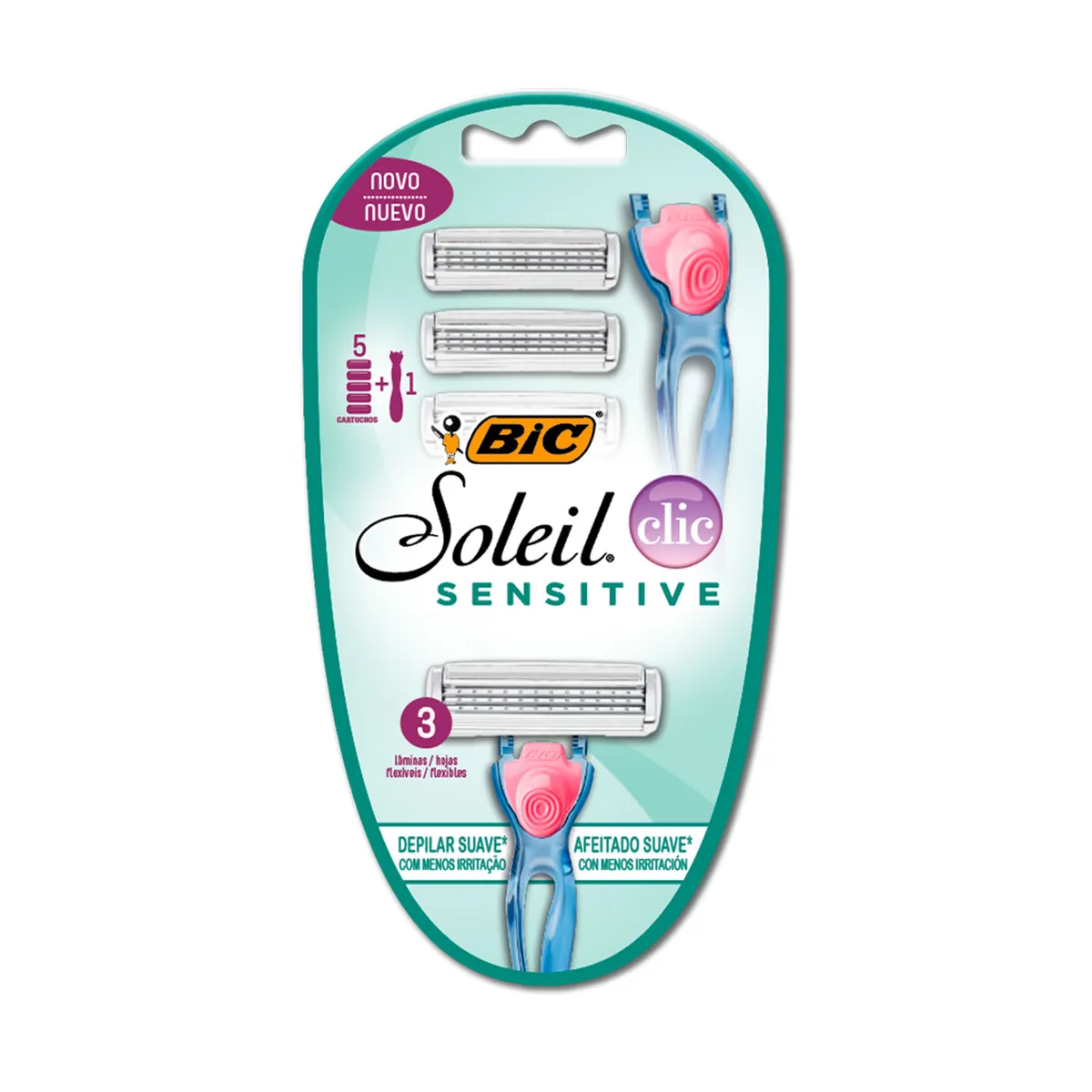 Máquina de afeitar Bic sensitive soleil clic 5 uni
