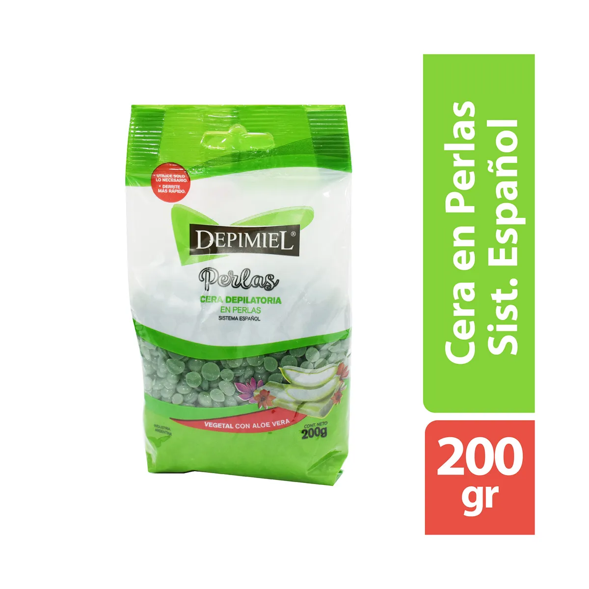 Cera depilatoria Depimiel perlas vegetal 200 g.