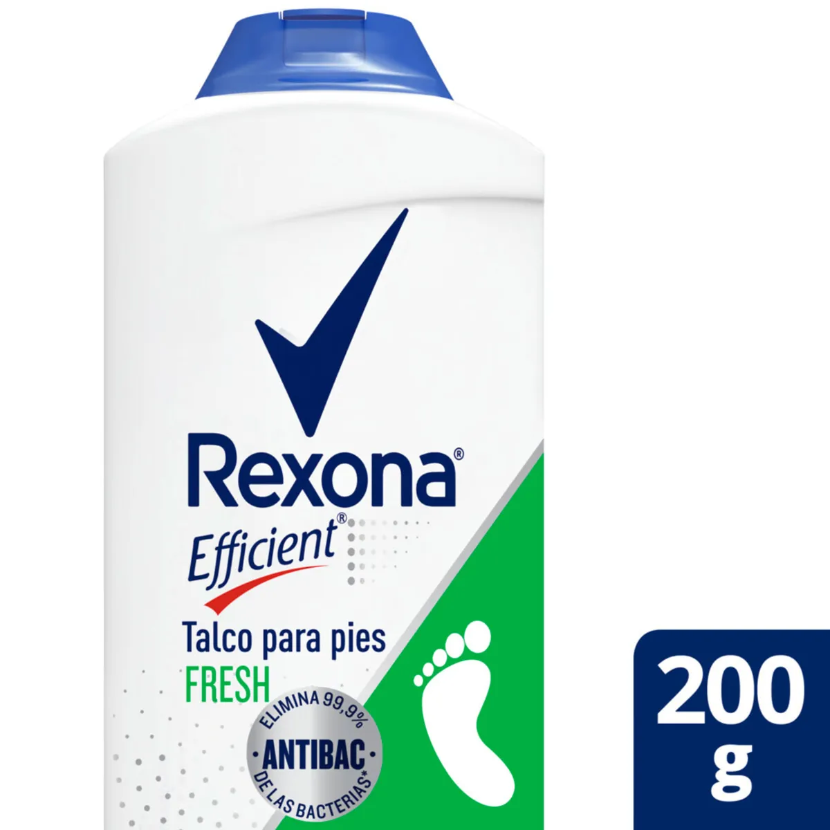 Desodorante Rexona efficient fresh en talco 200 g.