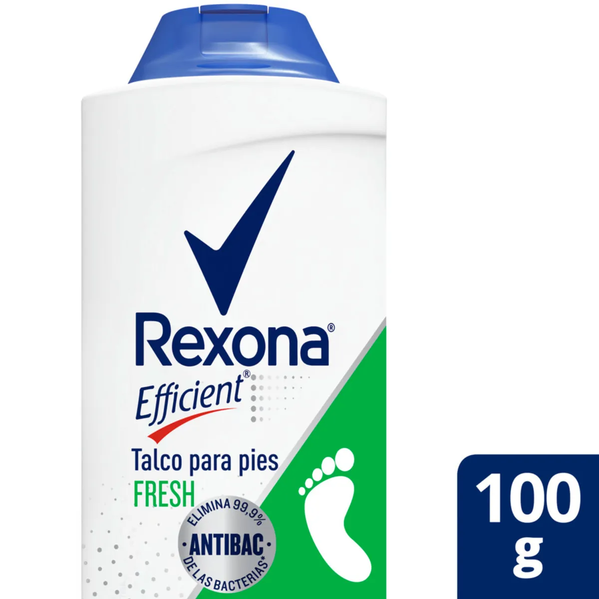 Desodorante Rexona efficient fresh en talco 100 g.