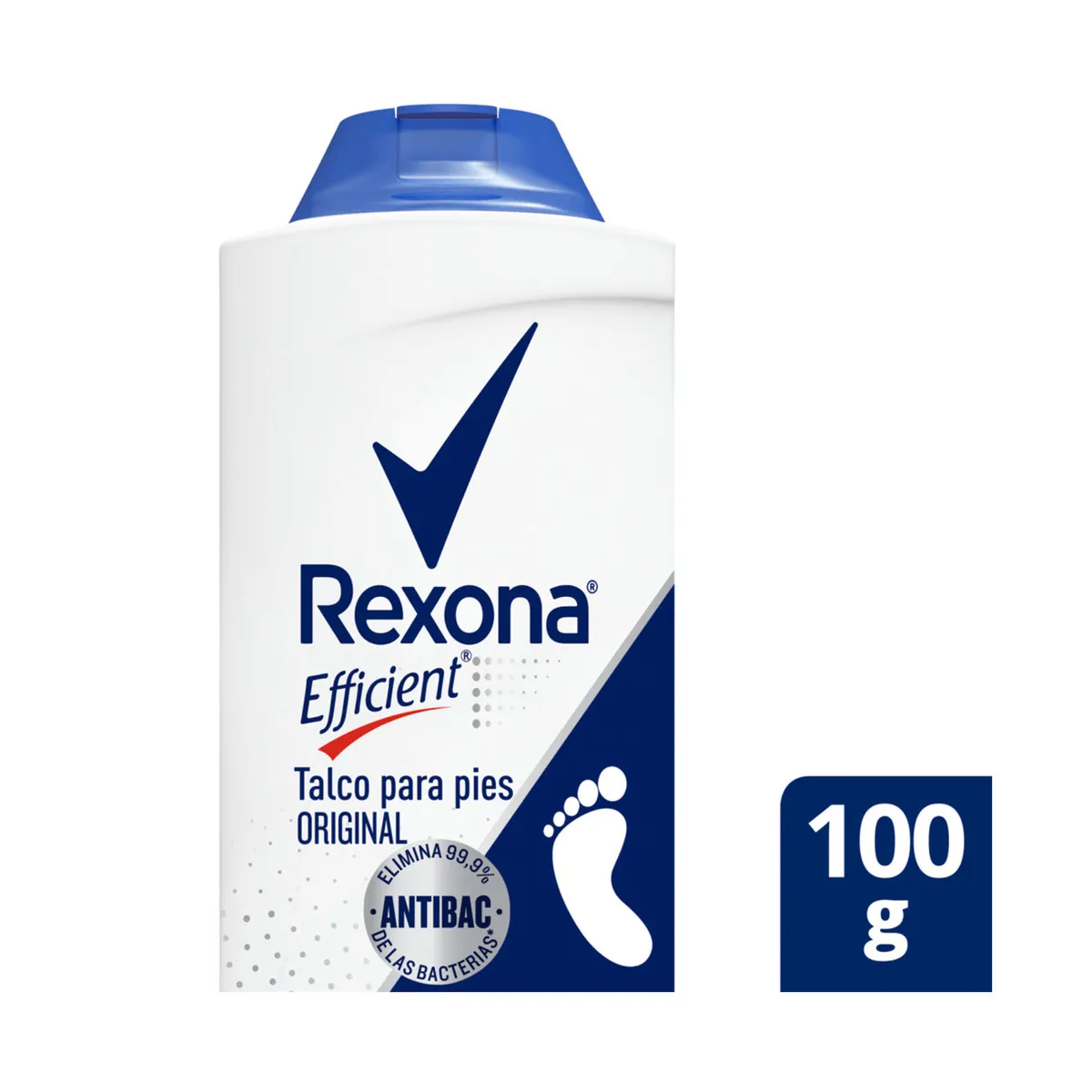 Desodorante Rexona efficient original en talco 100 g.