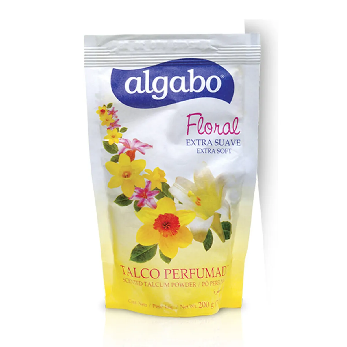 Talco corporal perfumado Algabo floral 200 g.