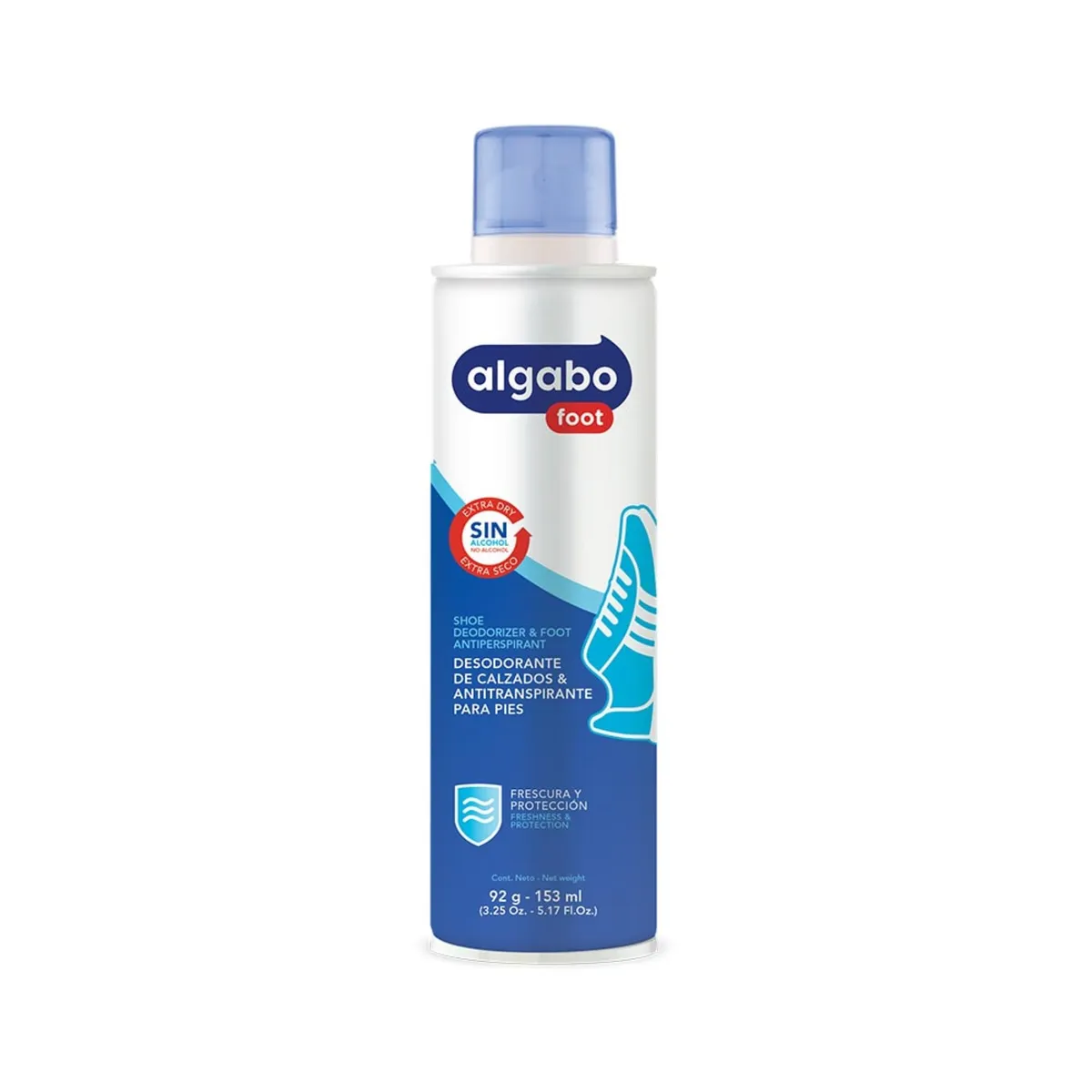 Desodorante para pies en aerosol Algabo 153 cc.
