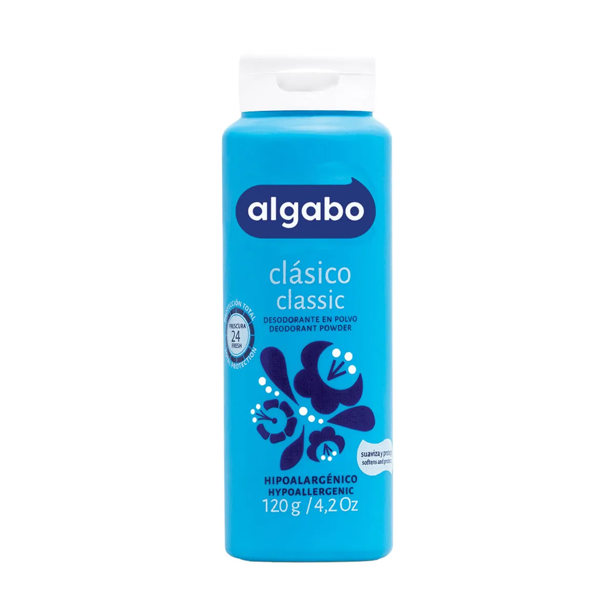 Talco corporal Algabo desodorante clásico 120 g.